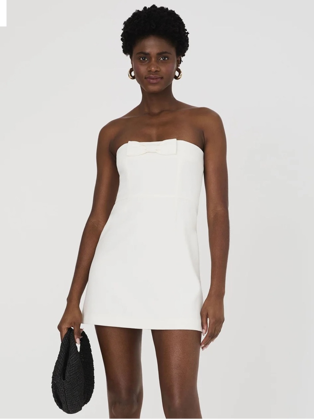 French Connection Whisper Strapless Bow Mini Dress